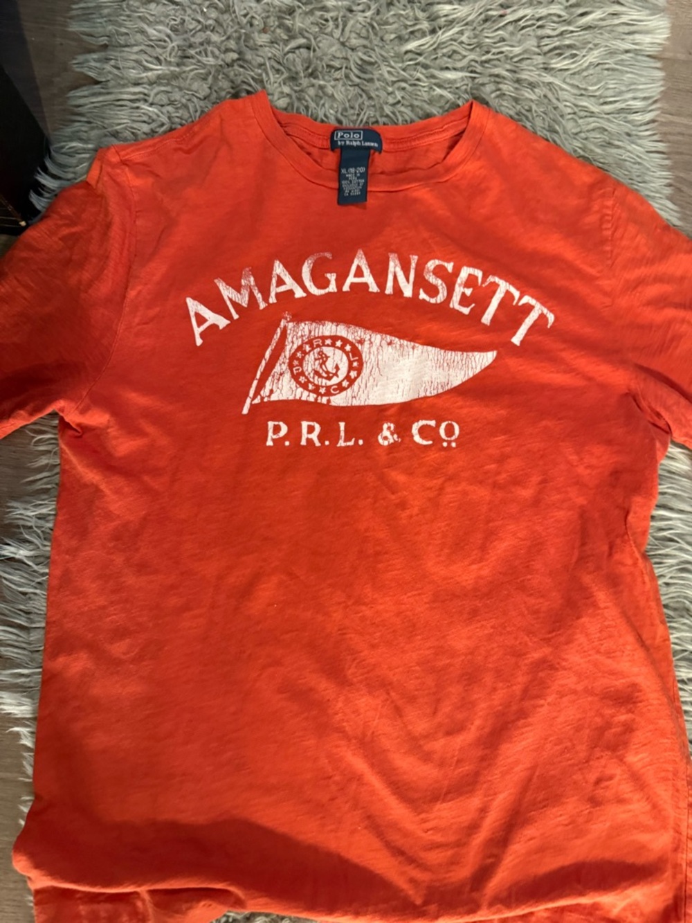 Polo by Ralph Lauren Orange Graphic Crew Tee